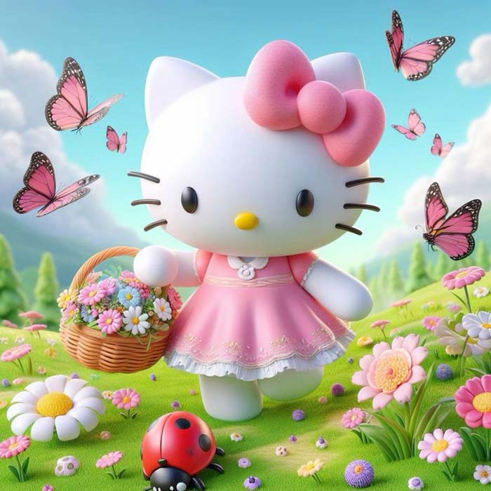 Hình Hello Kitty vui nhộn