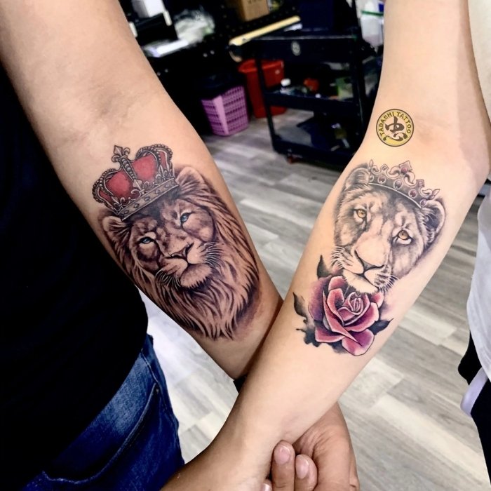 Hình sư tử trong hình xăm nghệ thuật