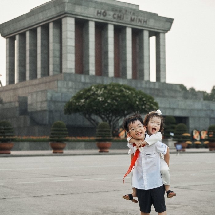 Ảnh check in ở lăng Bác