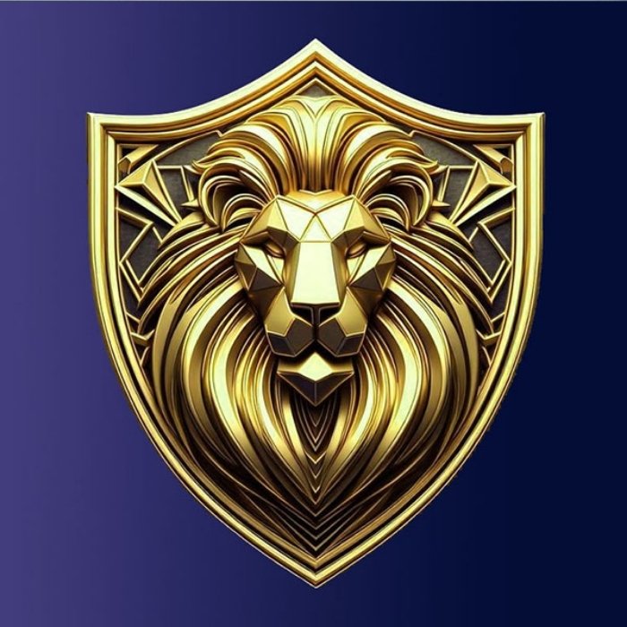 Hình sư tử trong logo, biểu tượng thương hiệu